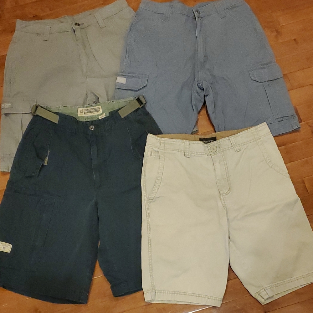 Men's Casual Shorts Collection - Gray, Blue, Black, Tan